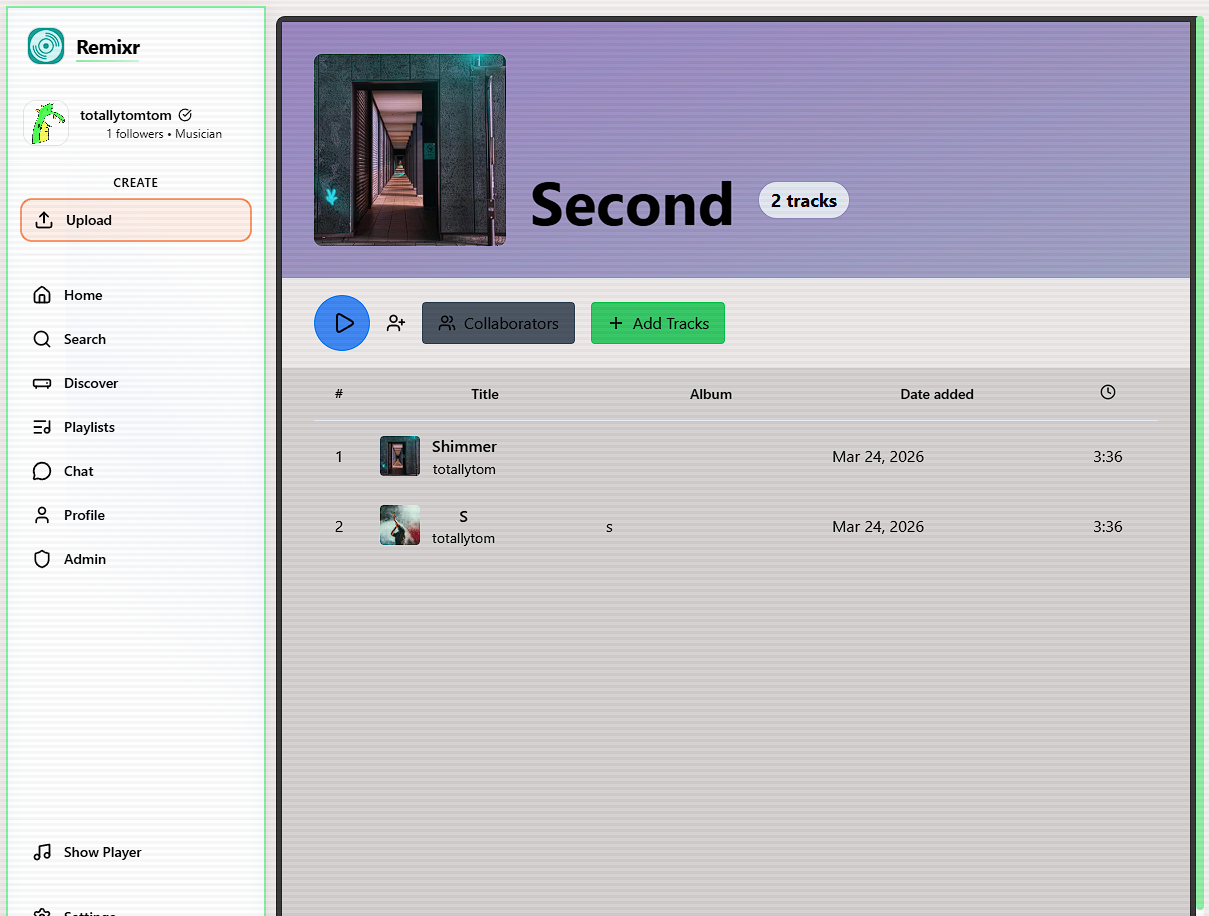 Playlists and albums demo